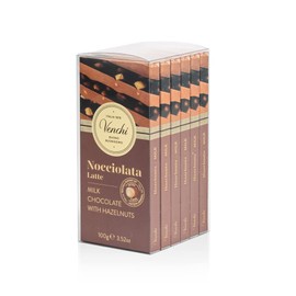 Venchi - Bundle of 6 Milk Chocolate and Hazelnut Bars, 21.16 oz - 3.52oz each bar - Gluten Free - Family Pack
