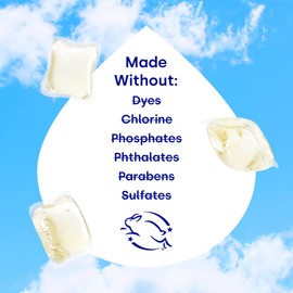 dropps Dropps Odor & Stain Biobased Power Laundry Detergent Pods, Crisp Breeze (64 Pods) - HE Compatible Laundry Pods for Fresh Clothes - Laundry Soap Supplies & Recyclable Paperboard Packaging