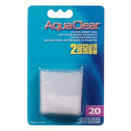 AquaClear 20 Nylon Bags, Aquarium Filter Media Bags, A1360, 2 Bags (Pack of 1)