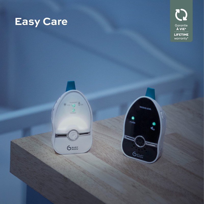 Babymoov Easy Care Baby Monitor Audio, 500 m range, night