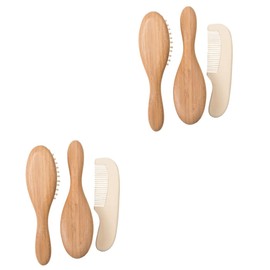 FOMIYES Sets Hair Comb Brush Set Wood Comb for Soft Bristle Brush Bathing Tools for Newborn Pcs