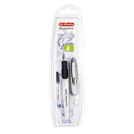 Herlitz my.pen L-Nib Fountain Pen - White black