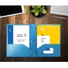 Better Office Products Light Blue Plastic 2 Pocket Folders with