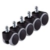SKIR'CO Pack of 5 50 mm Rubber Chair Castors, Office