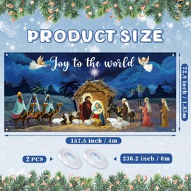 Christmas Garage Door Banner Decoration Large Garage Door Cover Christmas Backdrop Decal Xmas Holiday Outdoor Wall Photo Props Background Hanging Backdrop Decor 6 x 13 ft