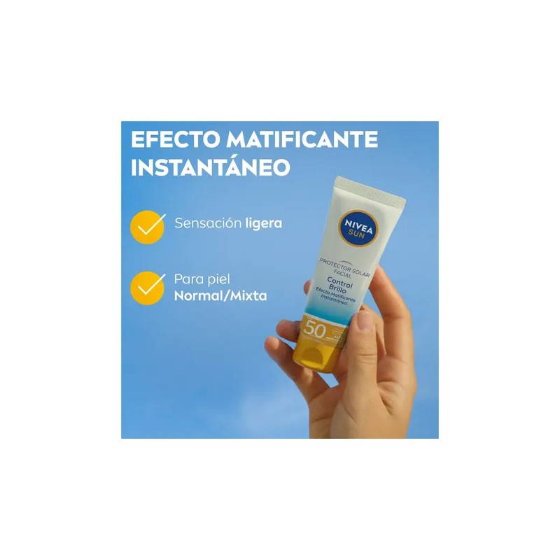 Nivea Protector Solar Control Brillo Facial 50ml Nivea Sun Face