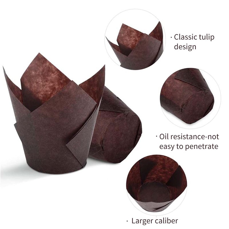 HYCSC 200PCS Large Tulip Cupcake Liner Baking Cup, Muffin Baking