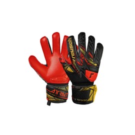 Reusch Attrakt Silver Junior Grip Goalkeeper Gloves Football Gloves for Children and Teenagers for Boys Girls Suitable for All Weather Conditions and Pitch Surfaces