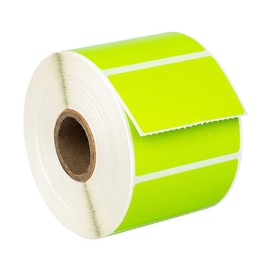 HOUSELABELS 2.25" x 1.25" Green Address Labels on 1" Core Compatible with Zebra and Rollo Printers, 2 Rolls / 1,000 Labels per Roll
