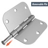 HOSOM 48 Pack Brushed Nickel Door Hinges 3.5 Inch with