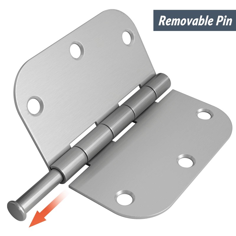 HOSOM 48 Pack Brushed Nickel Door Hinges 3.5 Inch with