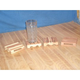 Pallet Coaster, Wooden Pallet Coaster AROMATIC RED CEDAR Pallet Coaster, Coaster SET OF 4,Pallet Drink Coaster