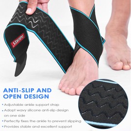 Eckerdromk Sprunggelenkbandage, Verstellbare Knöchelbandage, Bandage Fußgelenk für Plantarfasziitis, Atmungsaktive Fußbandage, Achillessehne Entlastung, Fussbandagen Sprunggelenk, Fußgelenkbandage
