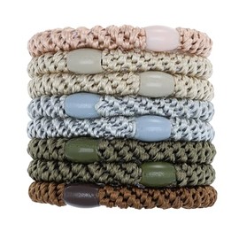 L. Erickson Grab & Go Ponytail Holders - Set of Eight, Toasted