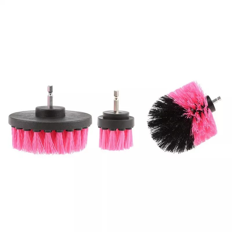 CarCarez 3 Pcs/set Drill Brush Power Scrubber Drill Attachments Cleaning