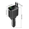 5en1 Cargador Para Auto Retráctil 120w Carga Rápida De Coche