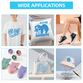 Guangyintong - Rollos de vinilo de transferencia de calor HTV, vinilo calcomanía de PVC de 12 x 100 pies, para playera, vinilo azul cielo HTV, fácil de cortar y malezar, para diseño de bricolaje