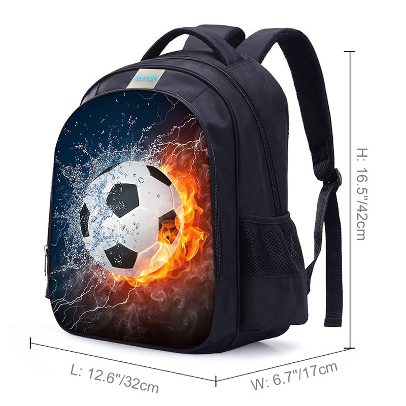 MATMO Boys Football Backpack Football Print Cool Football Pattern School