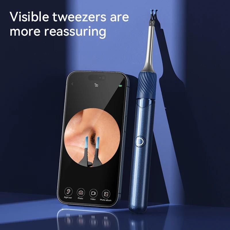 PAKISS Visual Ear Pick Tweezers with 12MP HD Camera -Wireless