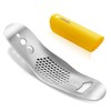 AMXRD Garlic Press Rocker & Silicone Peeler (Random Color), Stainless