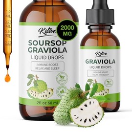 KITIVE Organic Soursop Bitters Liquid Drops: Traditional Herbal Extract, Pure Vegan, Gluten-Free, for Men & Women 60ml