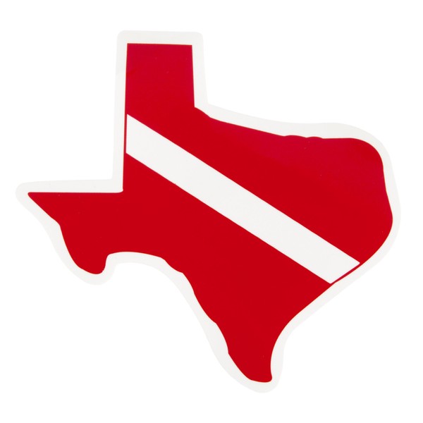 Trident Small State Dive Flag Stickers Texas