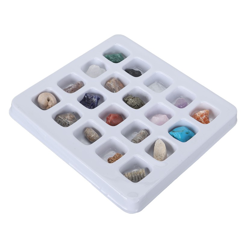 20pcs Rock Stone Colletction Kit for Boys Girls Exquisite Science
