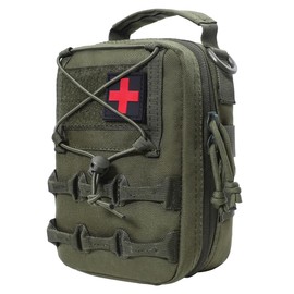 Sarini Green Fanny Pack,Outdoor Sports Toolkit,Multi-Functional Emergency Supplies Pouch for Hiking/Camping/Rock Climbing/Cycling