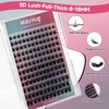 Mayhug DIY Eyelash Extensions, 144 Pcs Lash Clusters, Cluster Lashes,