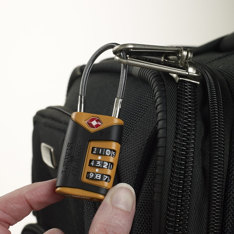 Lewis N. Clark TSA-Approved Easy-to-Set Combination Luggage Lock With Steel