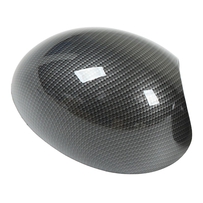 2 Pcs Door Side Rearview Mirror Cover Cap Carbon Fiber