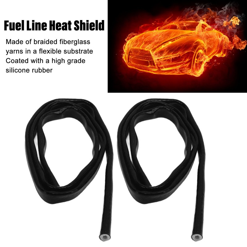 3.3ft Fuel Line Heat Shield Silicone Fiberglass Fire Proof Oil