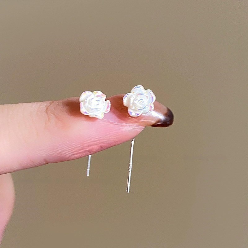 Xduargs Boho Rose Threader Chain Earrings Vintage Rose Threader Earrings