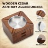 Cigar Ashtray, Wooden Ashtray, Square Ashtray 4 Slots Cigar Holder