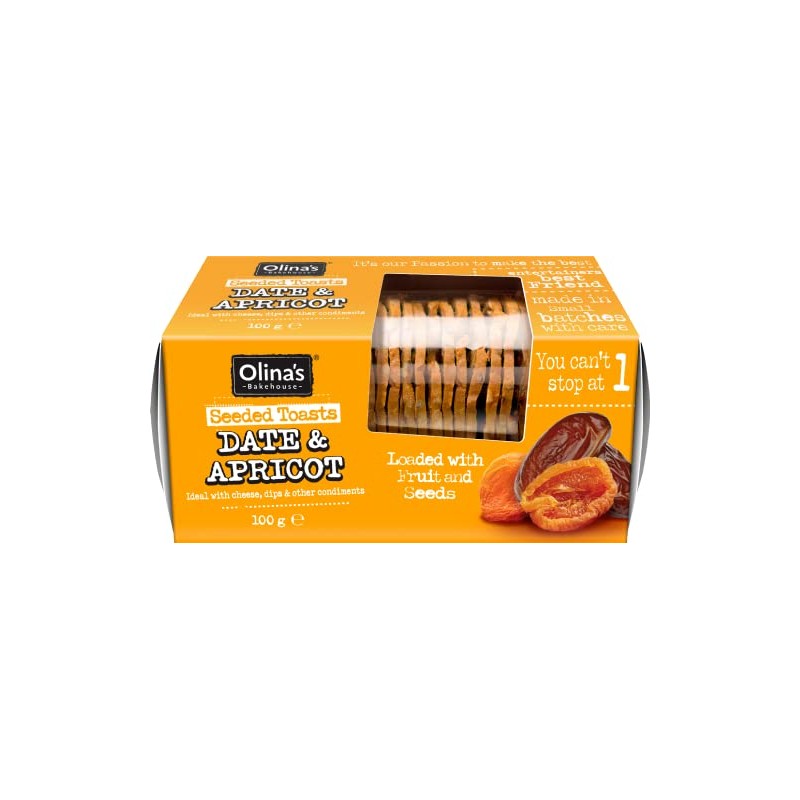 OLINA'S BAKEHOUSE Seeded Toasts - Date & Apricot 100g -