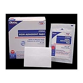 Dukal DUK 134 Non-Adherent Dressing Pad, Sterile, 3" x 4" (Pack of 100)