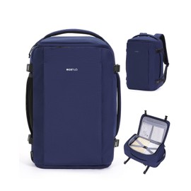 ECOHUB for Ryanair Cabin Bags 40x20x25, 20L Underseat Carry on Backpack with 14” Laptop Compartment, Water-resistant Travel Hand Luggage Bag, Recycled Rucksack with Anti-theft Pocket, Dark Blue
