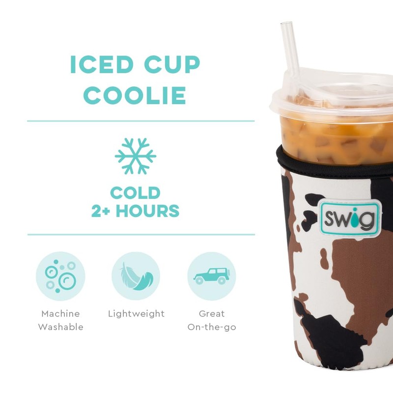 Swig Life Iced Cup Coolie, Standard 22oz Iced Coffee Cup