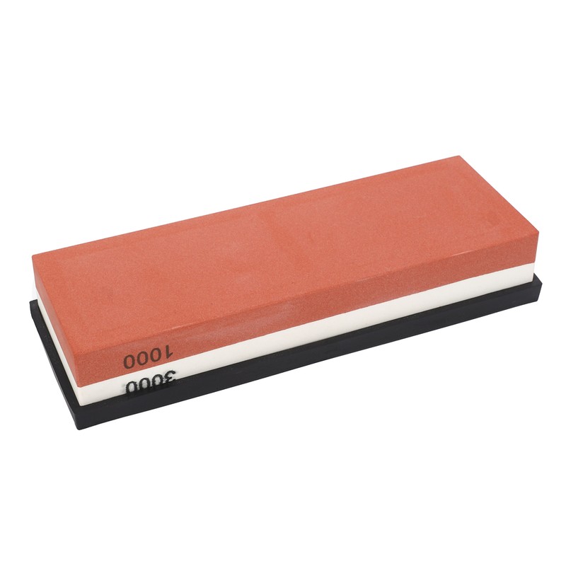 Household Knife Sharpening Stone White Corundum Whetstone with Base 1000