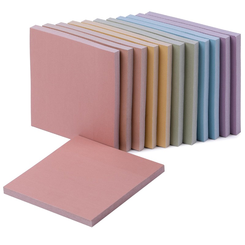 Mr. Pen- Sticky Notes, 3”x3”, 12 Pads, Pastel Colors Sticky