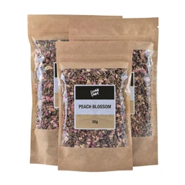 Lowhill Valley Peach Blossom - Prunus Persica Whole Dried Buds – Herbal Infusion - Edible Flowers – No Additives or Preservatives – 100% Naturally Grown – 30g