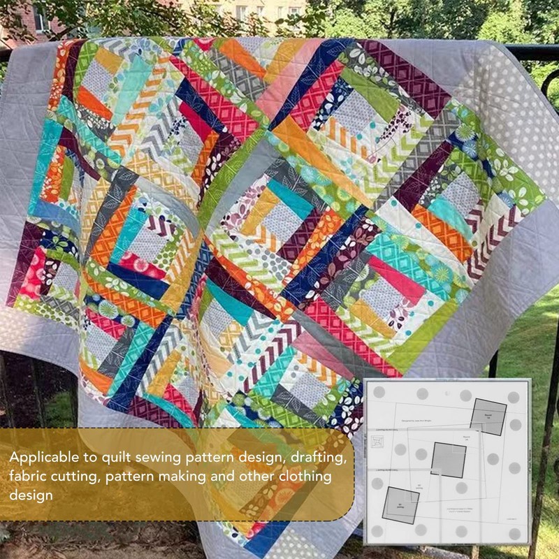Quilting Ruler, Creative Grids Log Cabin Trim Tool, Easy to