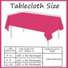 Laroder 4 Pack Hot Pink Tablecloth Disposable Table Cover for