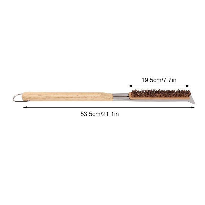 Pizza Oven Brush Removable Bristles Stainless Steel High Temperature Resistant