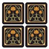 Art Nouveau 4 Coaster Set Vintage Art 1920s Flapper Gatsby