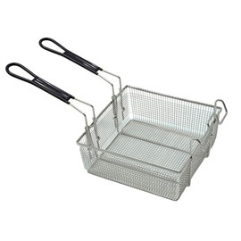 Bayou Classic 700-189 Double Fryer Basket Fits 4-gal & 9-gal Stainless Bayou Fryers Features Cool Touch Handle Wire Mesh Basket Perfect For Frying Fish Shrimp Chicken Onion Rings Hushpuppies and Fries
