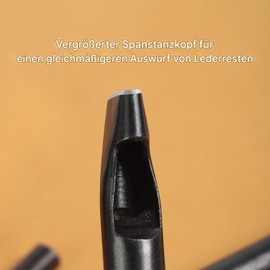 WUTA 5 Piece Oval Hole Punch Set, Black Hollow Punch Cutting Tool, Hole Punch Set for Leather, Watch Strap, Sealing Belt