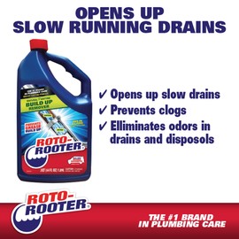 Roto-Rooter 351271 Build-Up Remover Drain Cleaner, 64 oz