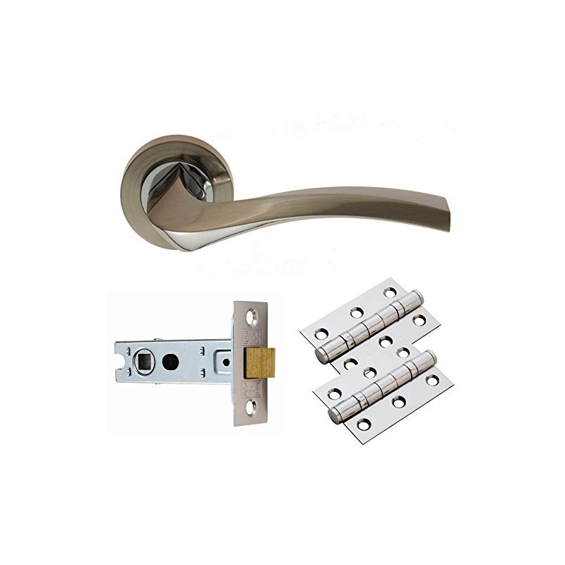 Carlisle Brass GK008SNCP/INTB Satin Nickel/Polished Chrome Handles, Hinges and Latch