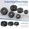 Glarks 32Pcs Screw-On Rubber Feet Set, 18MM Black Floor Protector